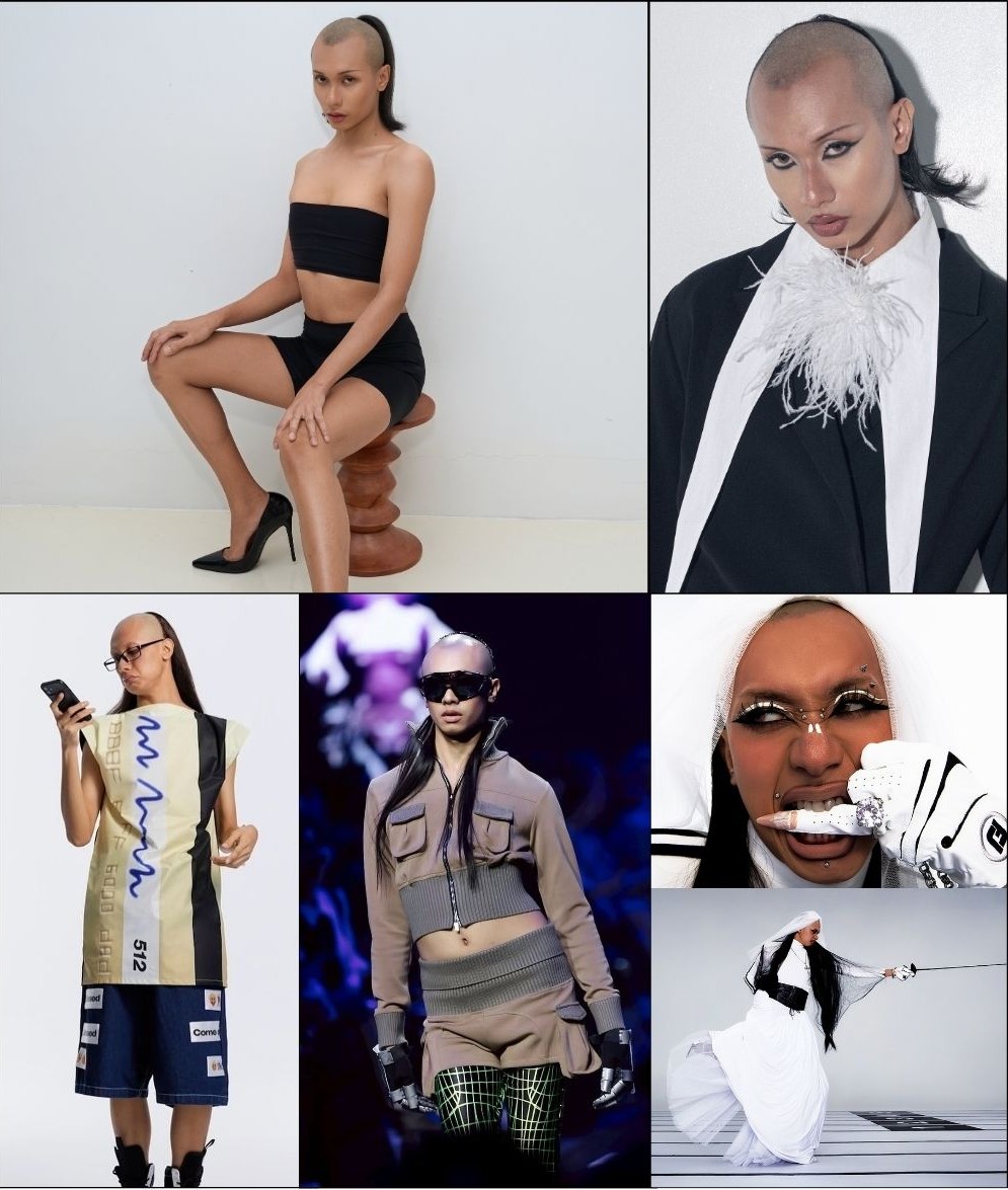SAINT model comp card — image 1
