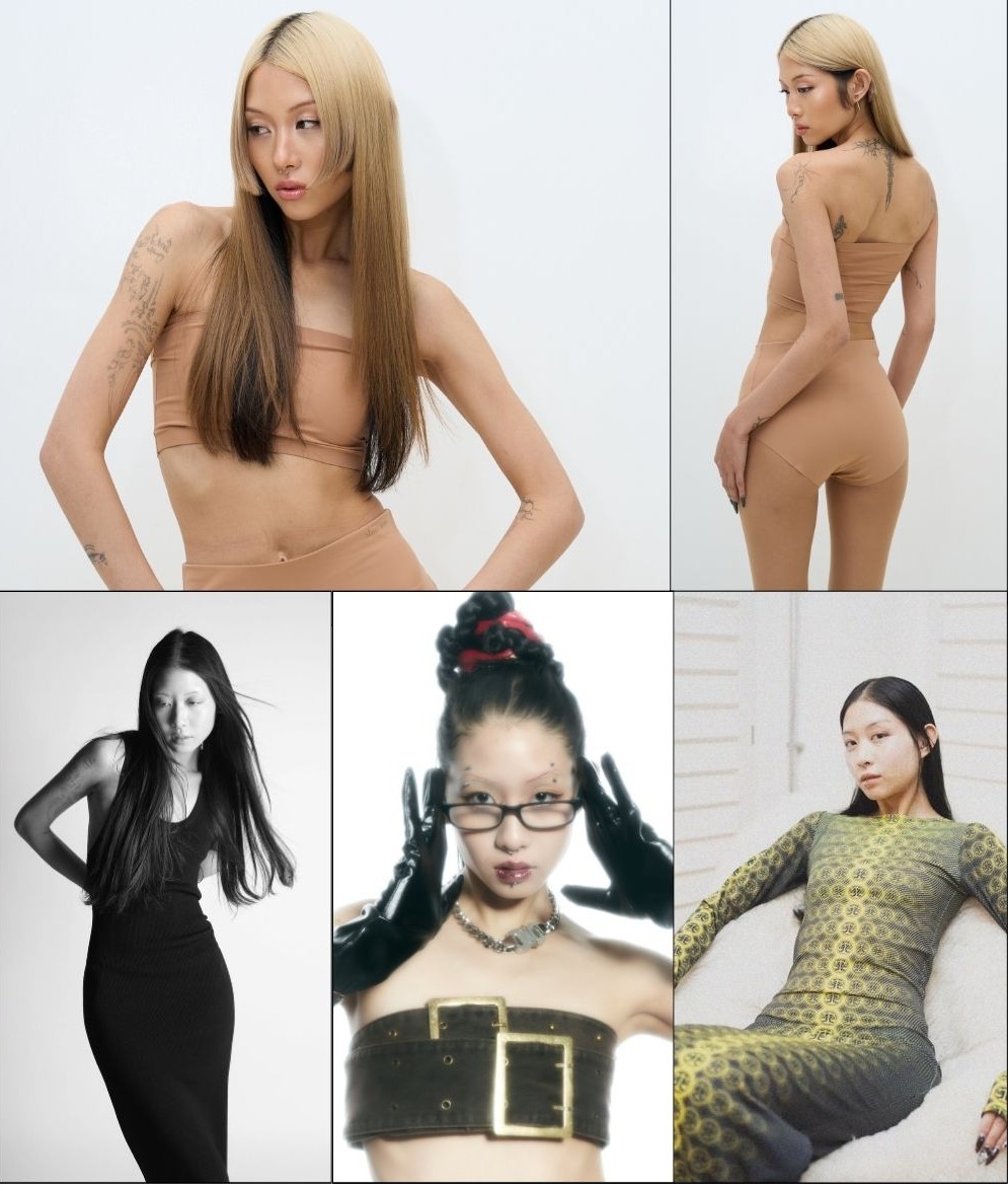 TANIA model comp card — image 1